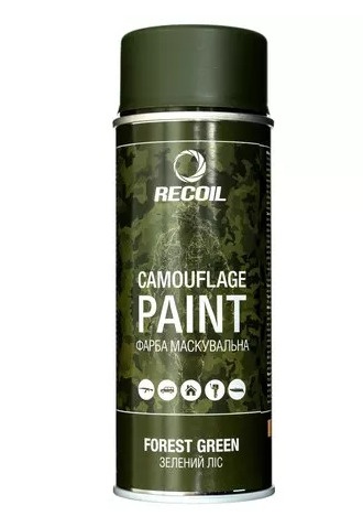 Аэрозольная маскировочная краска для оружия Зеленый лес (Forest Green) RecOil 400мл
