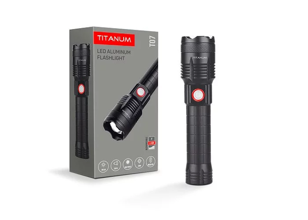 Портативний світлодіодний акумуляторний ліхтарик Videx Titanum 700Lm 6500K IP44 TLF-T07
