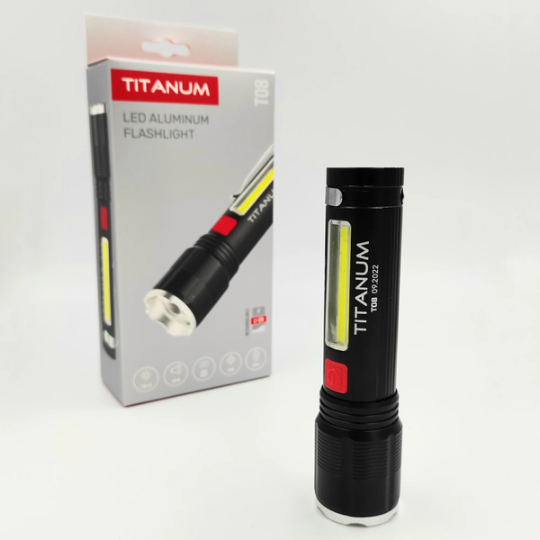 Портативный светодиодный аккумуляторный фонарик Videx Titanum 700Lm 6500K IPX2 TLF-T08